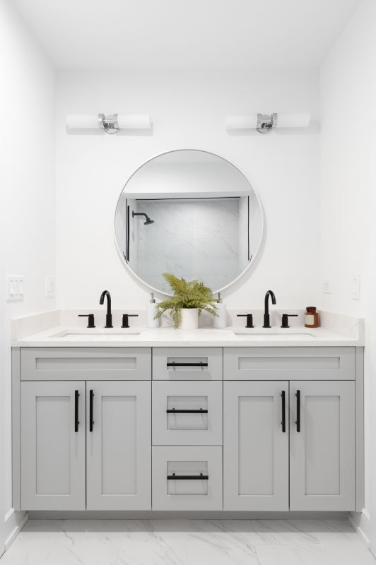 Floating Vanities with Under-Cabinet Lighting